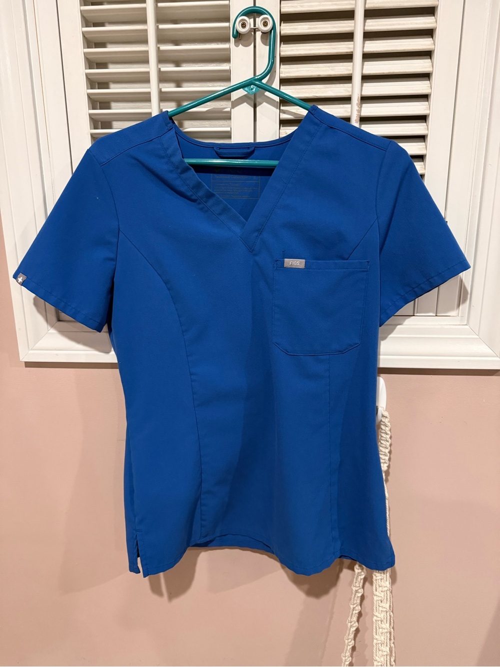 Figs Royal Blue Medical Scrub Top V-Neck